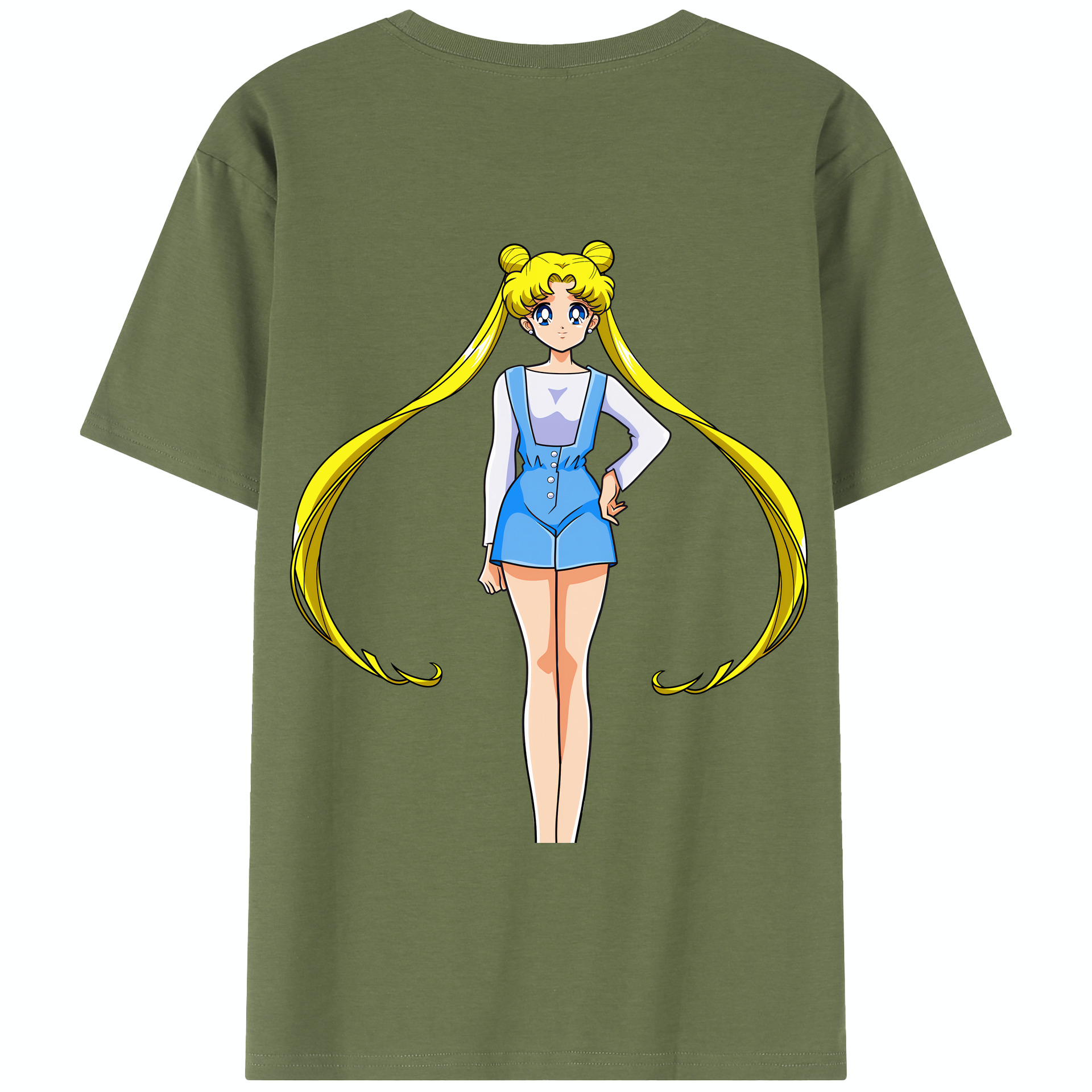 （画像用） 美少女戦士セーラームーン 愛野 美奈子 あいの みなこ Sailor Moon Aino Minako 綿100％半袖Tシャツ（背面プリント）
